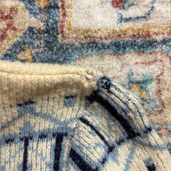 Vintage 80s Tundra Zip-up Striped Sweater Small - Picture 7 of 7